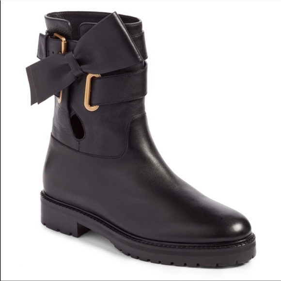NEW  Valentino Now Wrap Vitello Biker Boots. - Picture 1 of 11